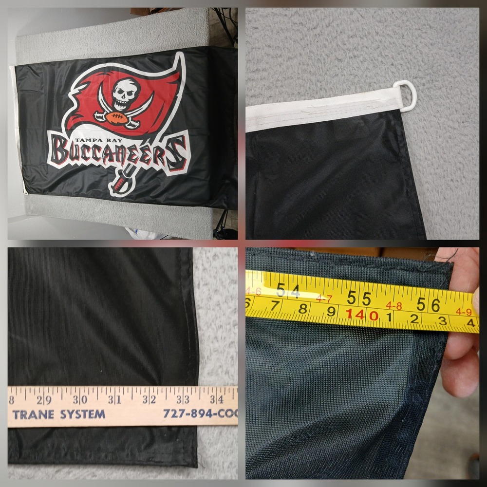 Tampa Bay Buccaneers Flag NFL Team Logo Black Red Wall Banner
